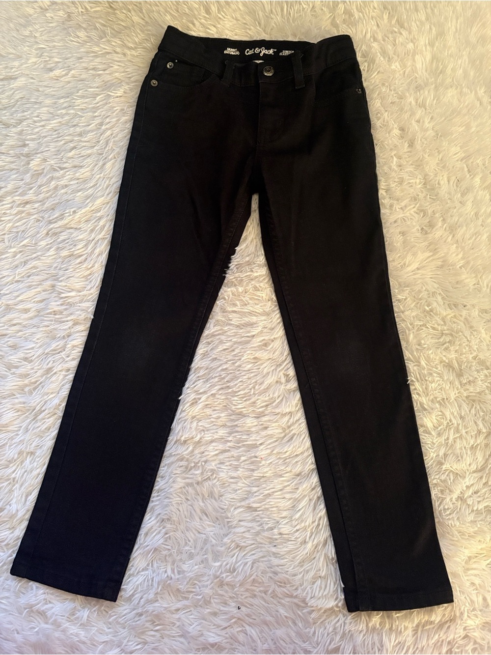 Cat & Jack Boys Skinny Stretch Black Jeans Size 7